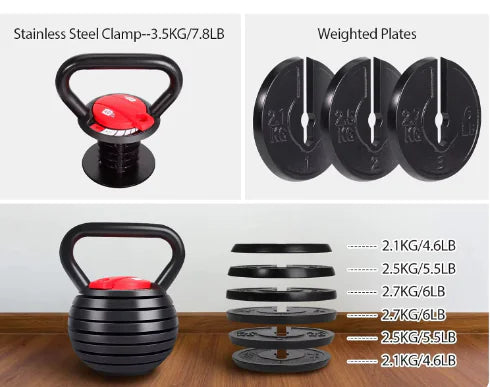 Adjustable Weight Kettlebell Set